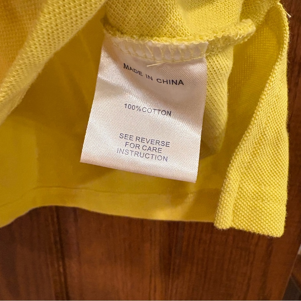 Tyler Boe Yellow Short Sleeve Polo Shirt Size Large - Picture 8 of 14